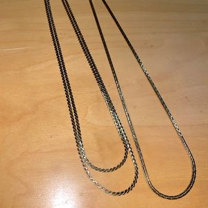 Gold chain necklace set